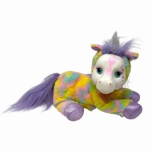 2018 Unicorn Surprise Plush Pastel Tie Dye Mom 2 Babies Pastel Stuffed Doll 10"